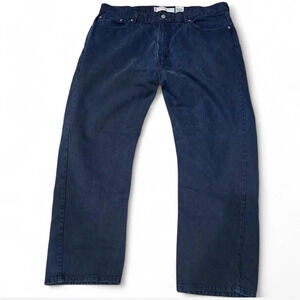 Men’s  Levi 505 relaxed fit dark wash jeans. 40x30